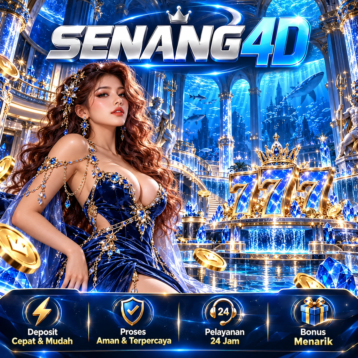 Ilustrasi resmi SENANG4D — Super Arena
